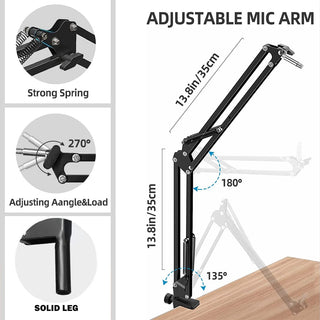 Scissor Arm Stand For Bm800 Microphone Stand With A Spider Cantilever Bracket Universal Shock Mount Mic Holder