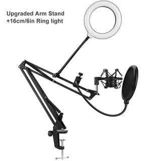 Scissor Arm Stand For Bm800 Microphone Stand With A Spider Cantilever Bracket Universal Shock Mount Mic Holder