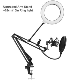 Scissor Arm Stand For Bm800 Microphone Stand With A Spider Cantilever Bracket Universal Shock Mount Mic Holder